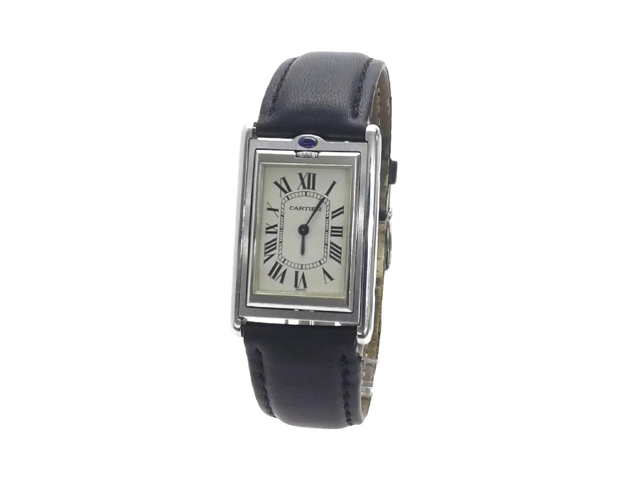 Appraisal: Cartier Tank Basculante 'Jumbo' Reverso stainless steel wristwatch ref case