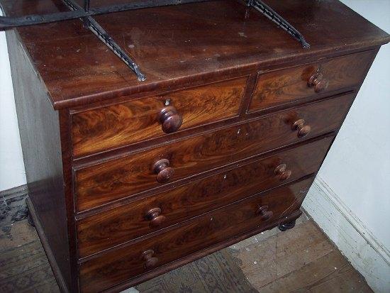 Appraisal: A th Century mahogany chest the rectangular top over two