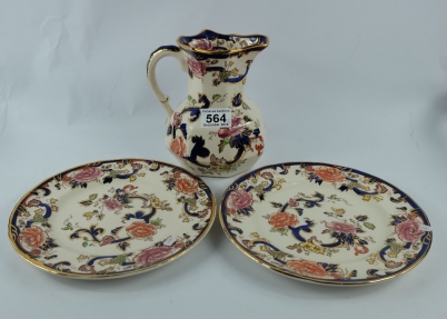 Appraisal: Mason's Mandalay jug cm and similar plates