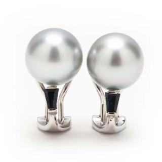 Appraisal: Pair of Tahitian Pearl Earrings signed each set with one