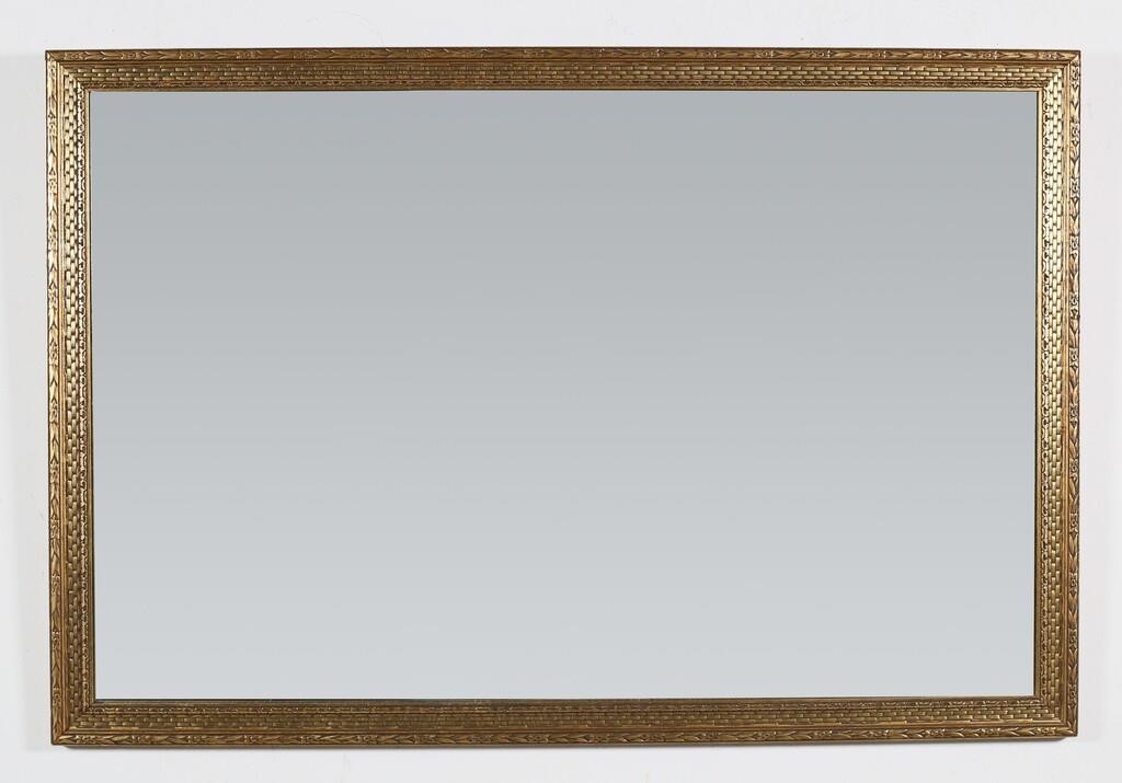 Appraisal: Empire style gilt mantle mirror th century Small wear and