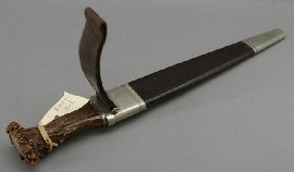 Appraisal: A Scottish dirk inch single edged blade good stag hilt