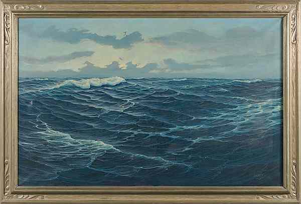 Appraisal: American Seascape Oil on Canvas Andrews American th century signed