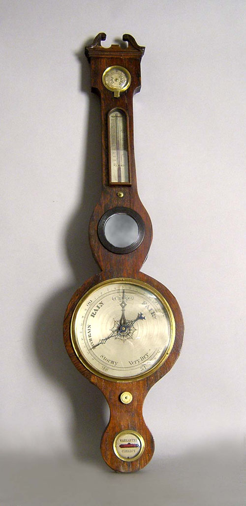 Appraisal: English banjo barometer th c