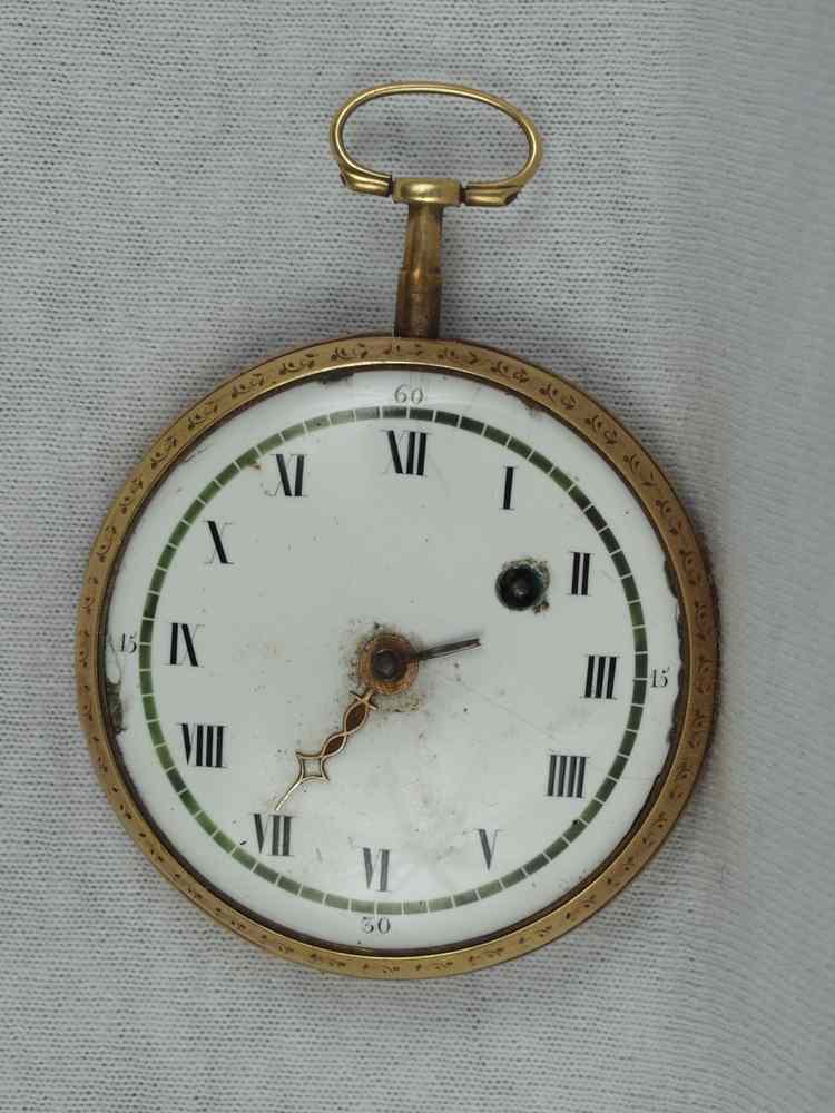 Appraisal: POCKET WATCH - Early Gent's Gold Case Open Face fusee