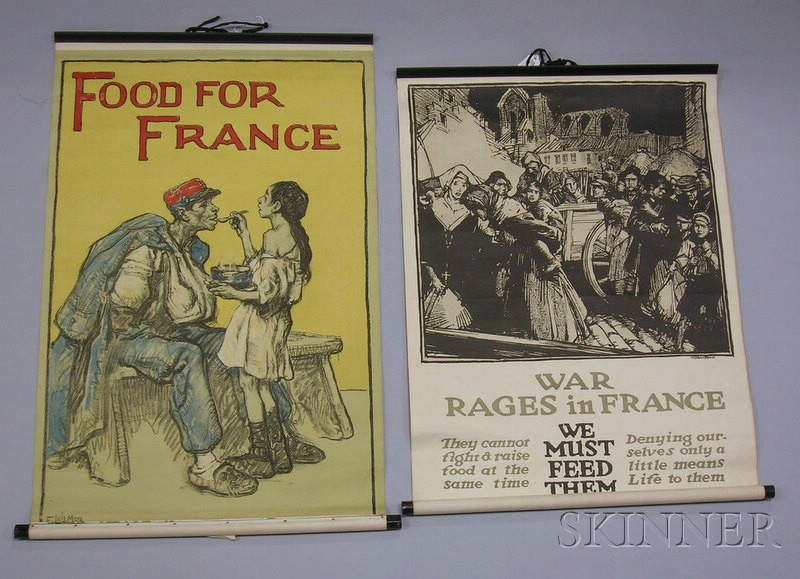 Appraisal: Six WWI Lithograph Posters W T Benda Give or We