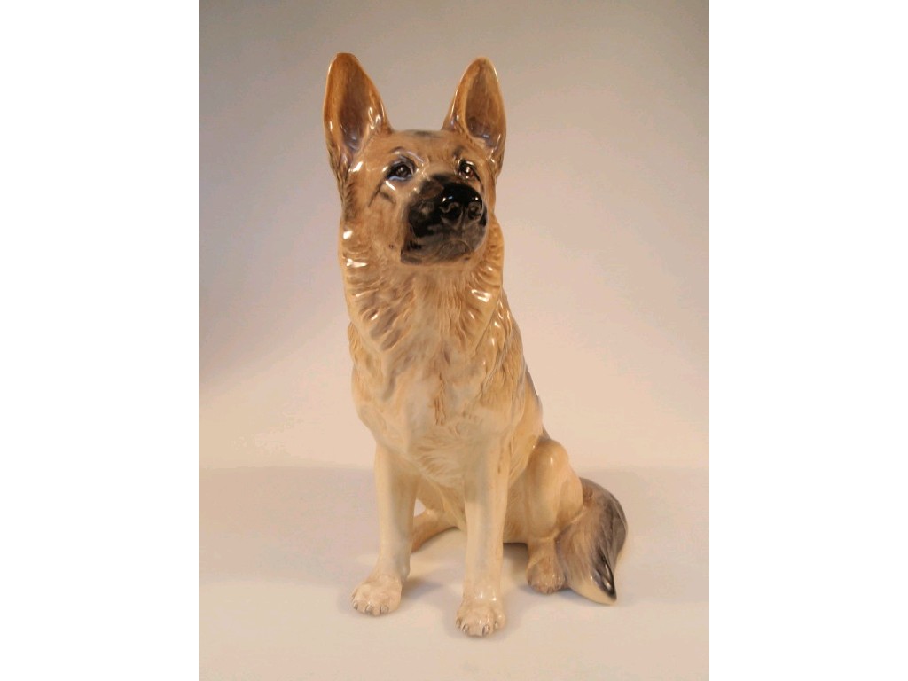 Appraisal: A Beswick figure of an Alsatian seated shape or model