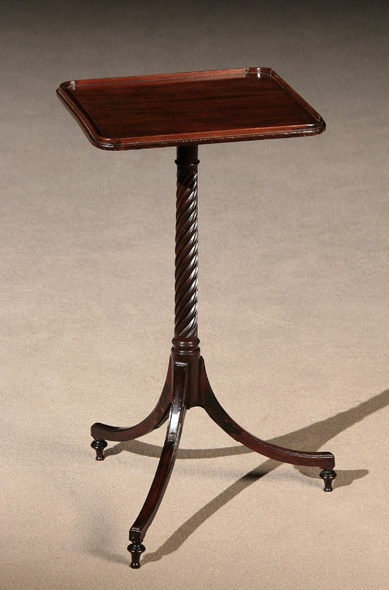 Appraisal: George III Style Mahogany Tripod Stand Late th Century Repairs