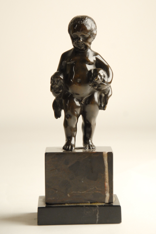 Appraisal: Paul Aichele Germany - Bronze Full Figure of Nude Boy