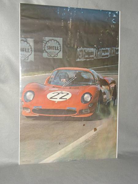 Appraisal: A Ferrari poster by Poster Prints Co full colour photo-print