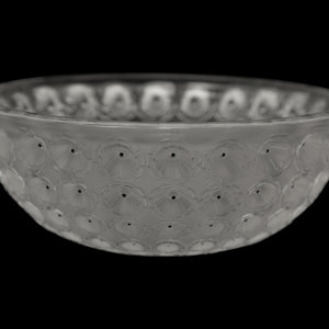 Appraisal: A Lalique Nemours Bowl Second Half th Century with acid-etched