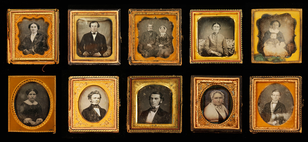 Appraisal: - Lot of Daguerreotypes Lot of ten daguerreotypes to include