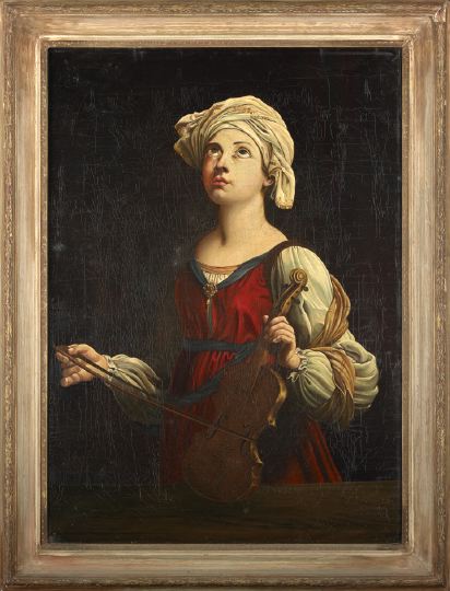 Appraisal: Manner of Guido Reni Italian - Young Maiden with Violin