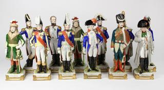 Appraisal: Lot of German porcelain Napoleonic figures Lot of German porcelain