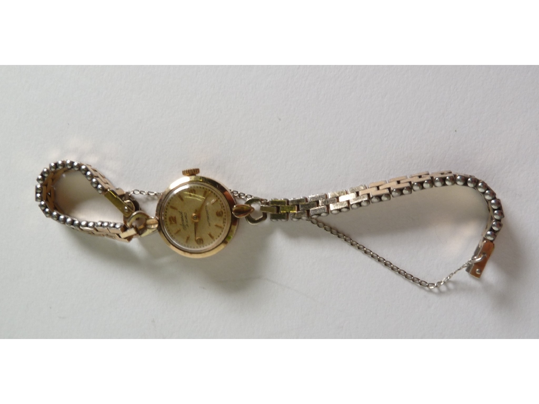 Appraisal: A lady's Accurist ct gold wrist watch with jewel movement