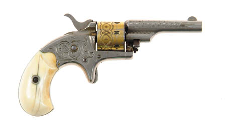 Appraisal: RARE ENGRAVED COLT OPEN TOP REVOLVER Cal Short SN Nickel