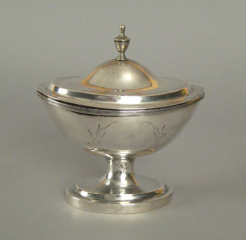 Appraisal: Philadelphia silver covered sugar ca bearing the touch of Joseph