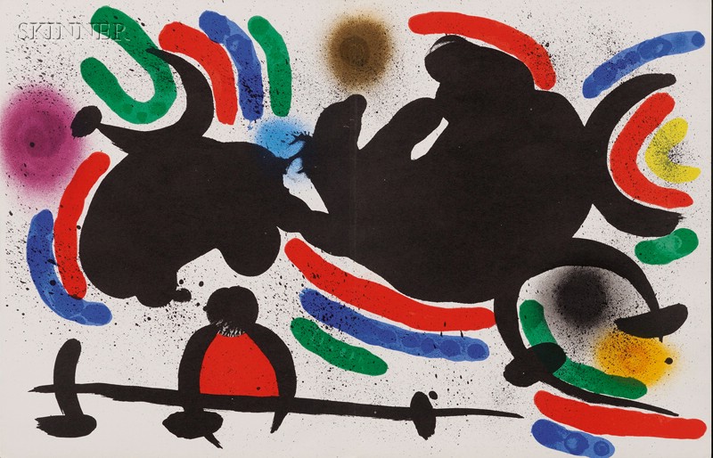 Appraisal: Joan Mir Spanish - Lot of Four Works from MIRO