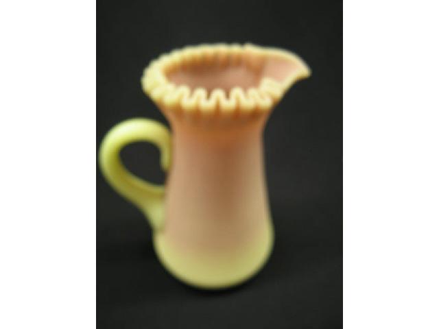 Appraisal: Mt Washington Burmese Art Glass Creamer crimped top edge excellent