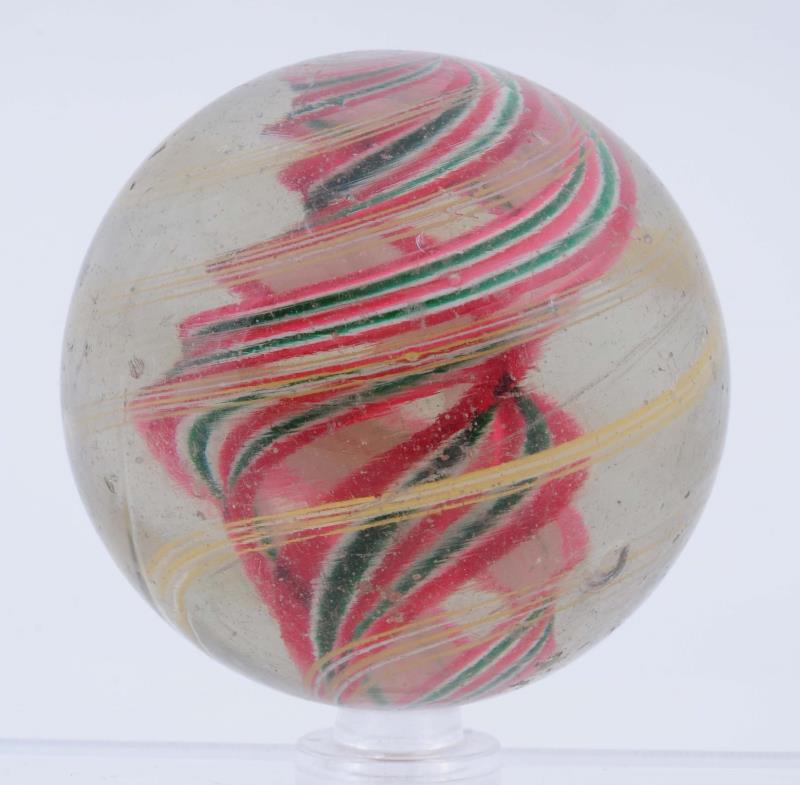 Appraisal: Large Divided Core Swirl Marble Divide core is made up