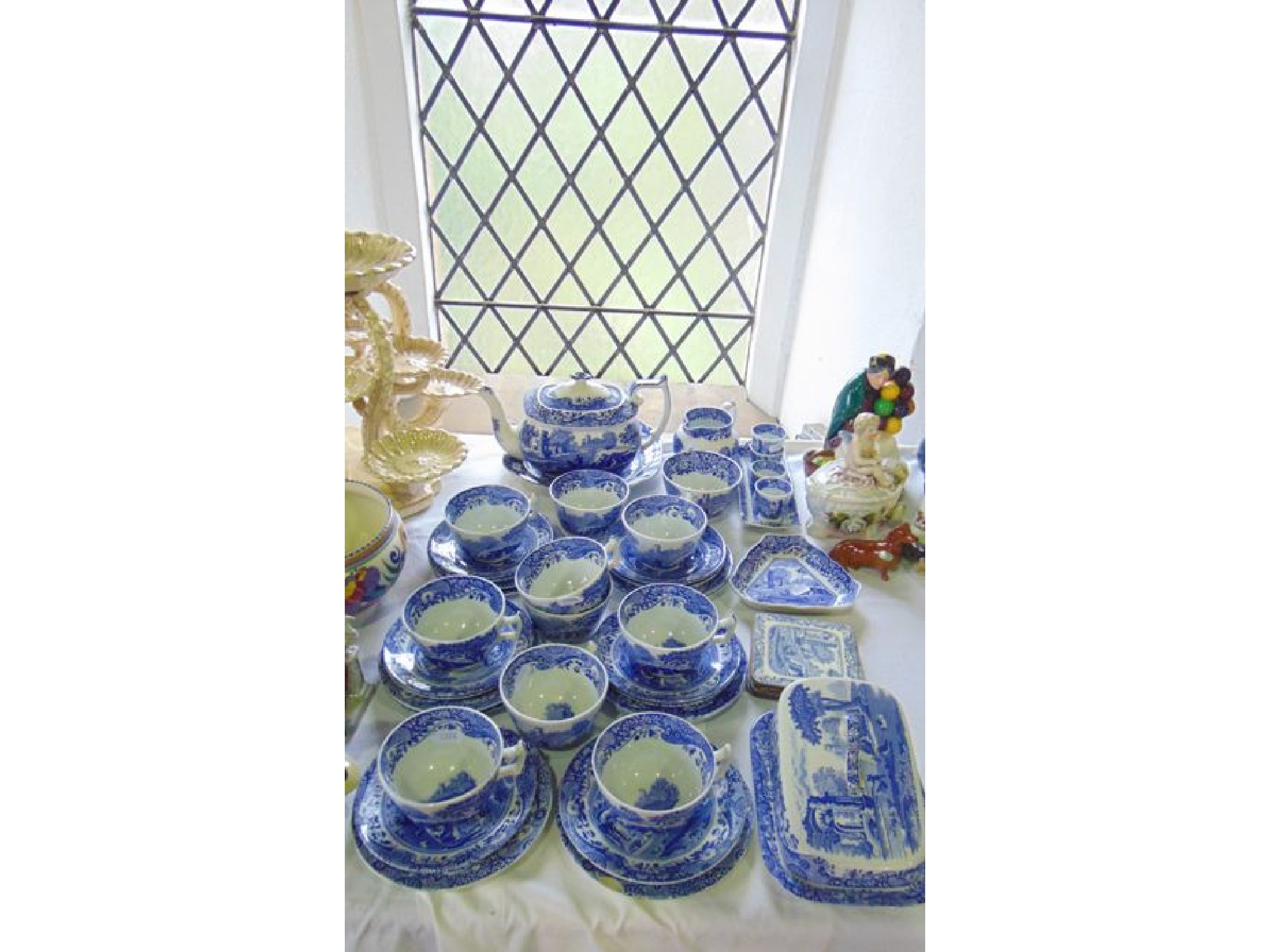 Appraisal: An extensive collection of Spode Italian pattern blue and white