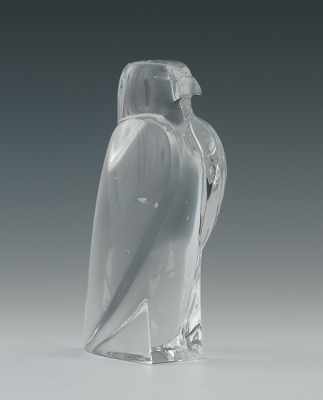 Appraisal: A Baccarat Crystal Falcon Apprx H clear crystal with acid