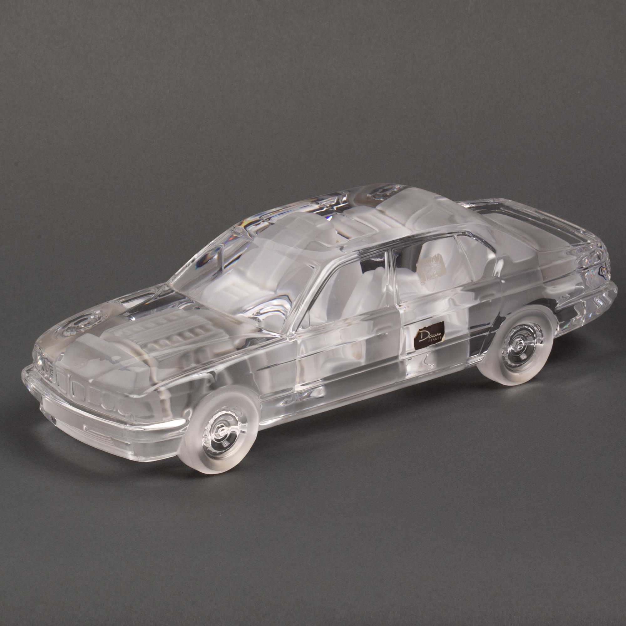 Appraisal: DAUM FRANCE CRYSTAL BMW IL A Daum crystal model of