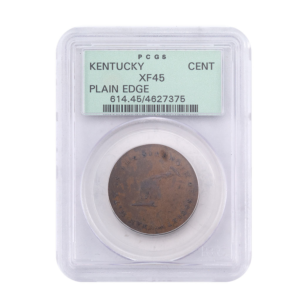 Appraisal: Kentucky Token - Copper Plain Edge graded Extremely Fine by