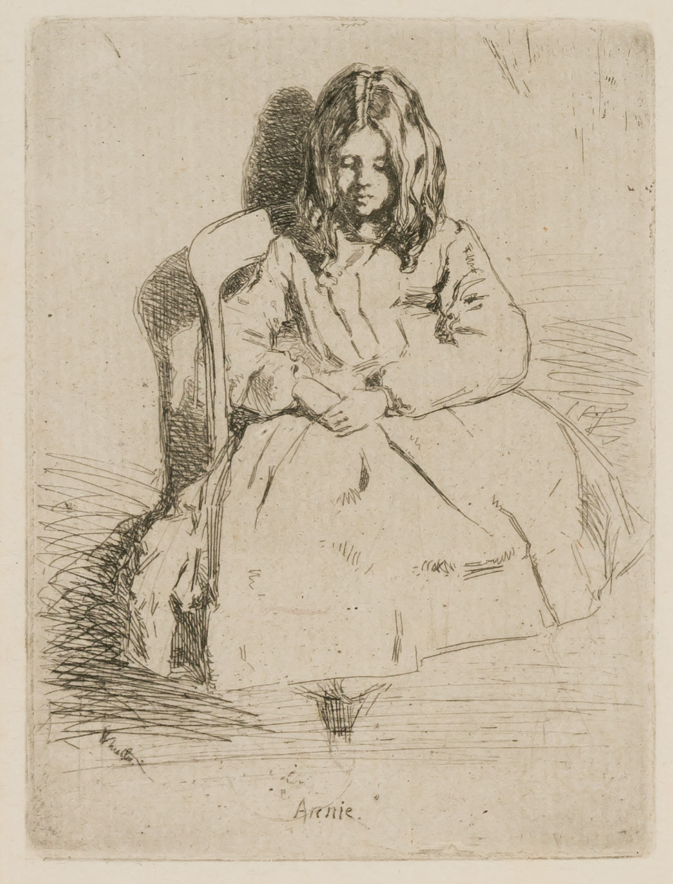 Appraisal: JAMES ABBOTT McNEIL WHISTLER American - Annie Seated - Etching