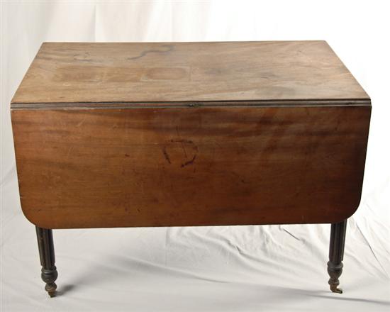 Appraisal: A Baltimore Sheraton Federal Mahogany Drop-leaf Table having a single