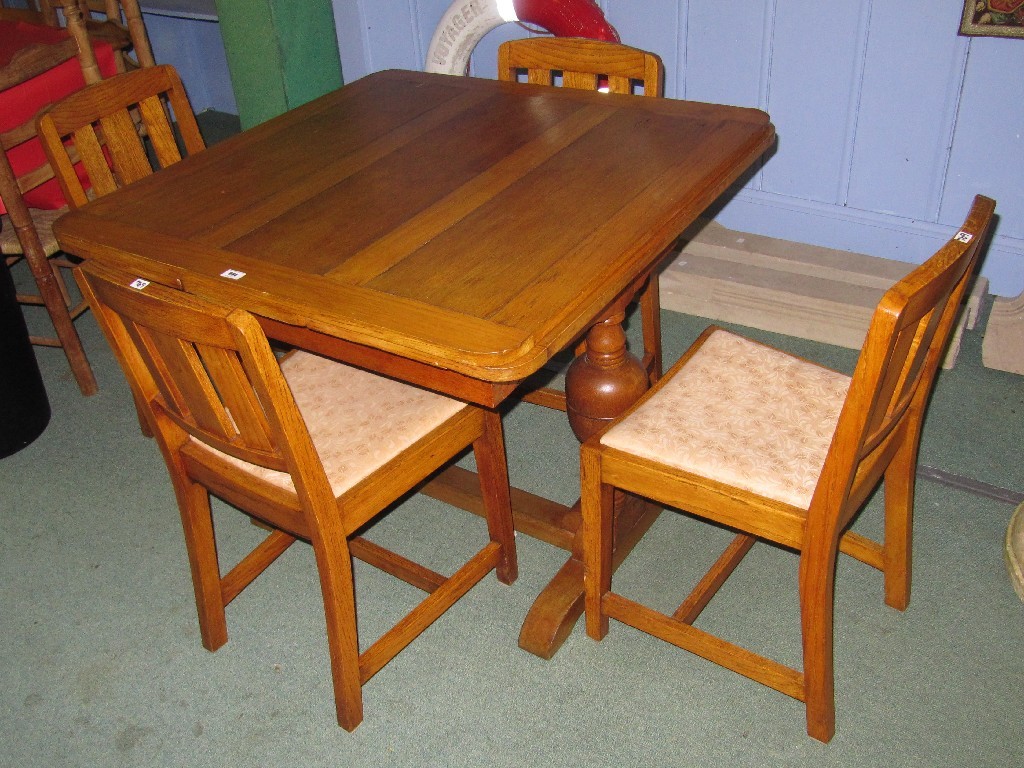 Appraisal: Oak pull out dining table with four chairs