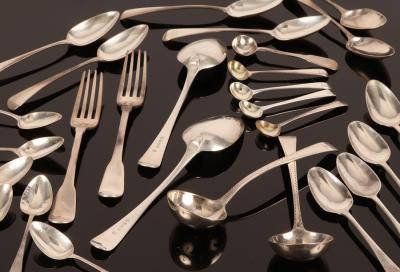 Appraisal: A quantity of Old English pattern silver flatware to include