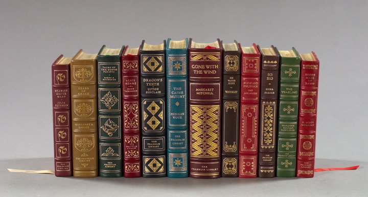 Appraisal: Collection of Approximately Twenty-Four Decorative Leather-Bound Novels h - to