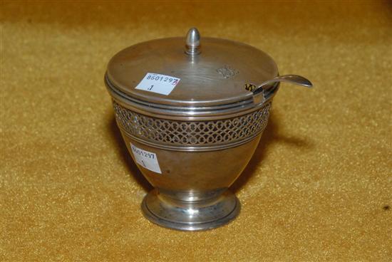 Appraisal: TIFFANY CO STERLING SILVER JAMPOT Conical form ajure banded Note