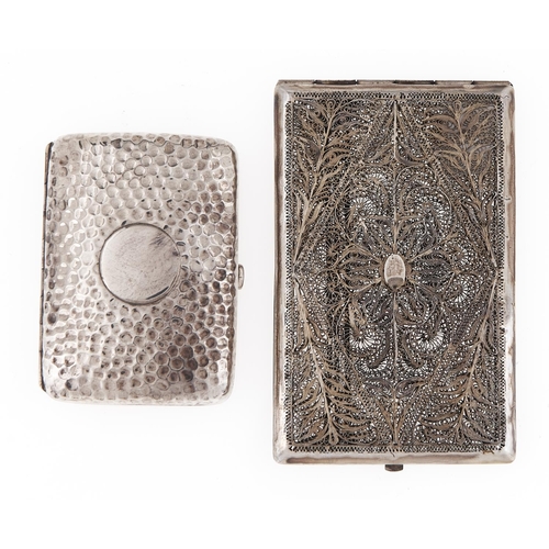 Appraisal: A Victorian dimpled silver lady's cigarette case mm by Saunders