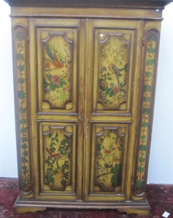 Appraisal: ARMOIRE A th C double door cabinet The raised panels