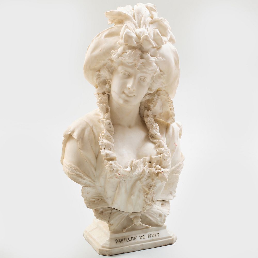 Appraisal: Pietro Calvi - Papillon de Nuit White marble on a