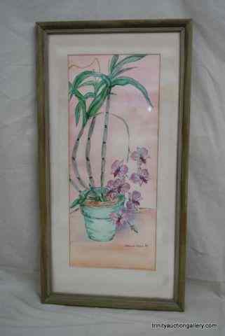 Appraisal: Local Artist Original Water Color Still Life This is a