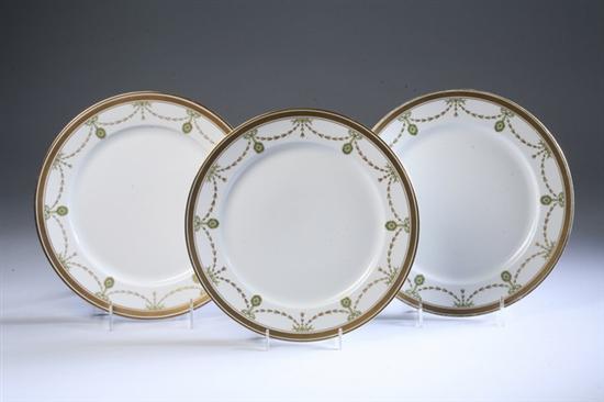 Appraisal: LIMOGES PORCELAIN DINNER PLATES early th century GDA mark retailed