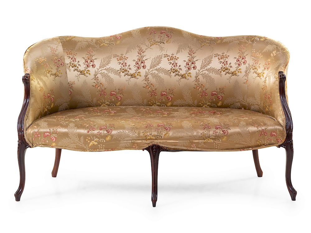 Appraisal: A George III Style Mahogany Settee A George III Style