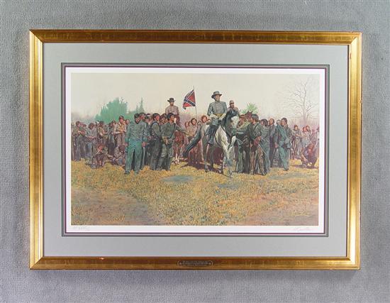 Appraisal: Civil War Print Signed by Mort Kuenstler Limited edition print