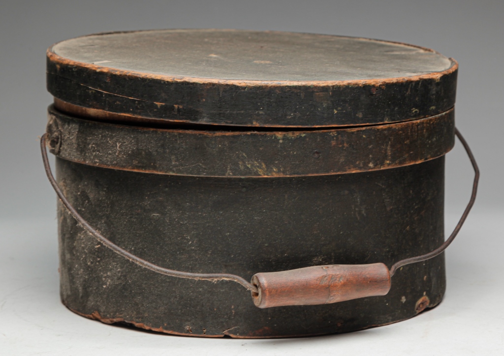 Appraisal: AMERICAN BENTWOOD CARRIER Second half th century Round with lapped