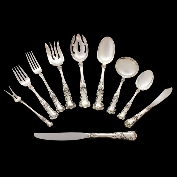 Appraisal: GORHAM 'BUTTERCUP' PATTERN STERLING FLATWARE SERVICEThe piece set includes Twelve