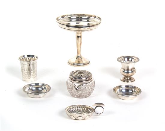 Appraisal: Sale Lot Seven Miscellaneous Sterling Silver Articles comprising two nut