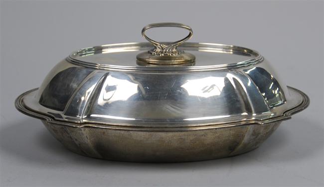 Appraisal: AMERICAN SILVER COVERED VEGETABLE TUREEN Gorham maker length inches weight