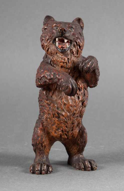 Appraisal: Austrian cold painted bronze figure of standing bear early th