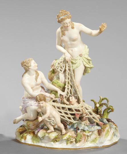 Appraisal: Complex Meissen Porcelain Figure Group fourth quarter th century depicting