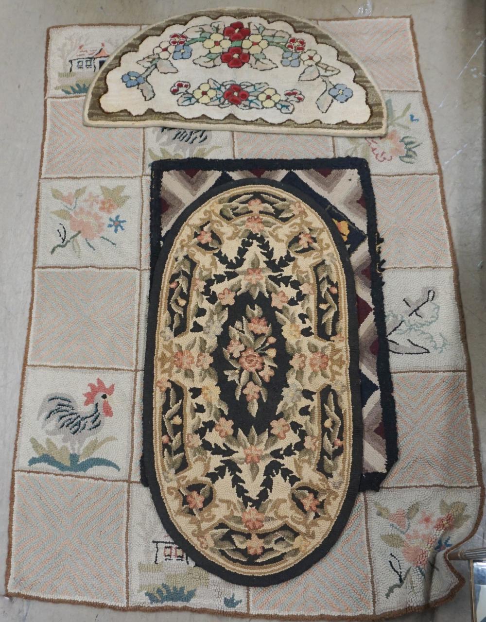 Appraisal: Four Pictorial Rugs Largest ft in x ft