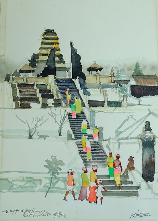 Appraisal: Dong Kingman - Asia Dong Kingman - Asia Watercolor On