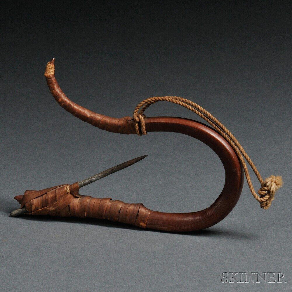 Appraisal: Northwest Coast Carved Wood Fishhook c last quarter th century